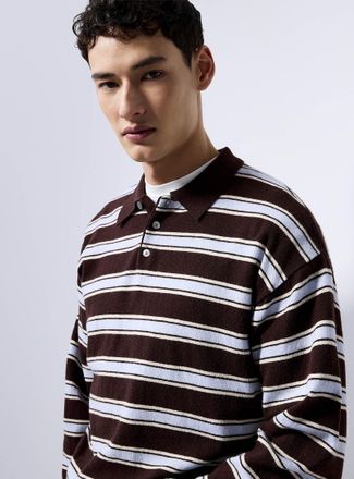 Le 31 Mens Coffee stripe Polo Shirt Imported from Seoul