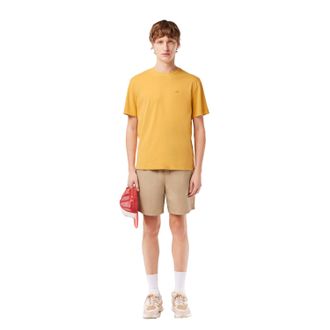 Lacoste Heren natuurlijk geverfd Jersey T-shirt (Oranje)