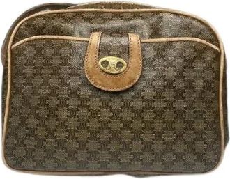Celine Pre-owned Triomphe Schoudertas - Dames - Vintage Schoudertas - Bruin - ONE Size - Leer - Vintage