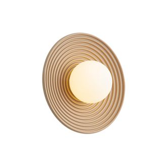 QAZQA Qazqa Plaf&oacute;n Retro Beige Con Cristal Opal - Lila