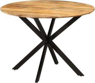 vidaXL Vidaxl - Dining Table &Oslash;110x78 cm Solid Wood Mango and Steel