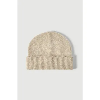 Brunello Cucinelli Virgin wool, silk and cashmere ribbed beanie in Sand at Nordstrom, Size Xxx-Large
