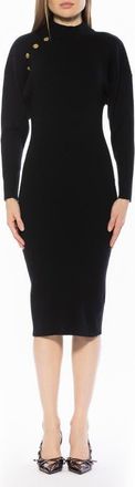 Alexia Admor INDIGO MIDI KNIT DRESS in Black at Nordstrom, Size X-Large