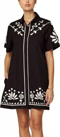 Cleobella Womens Riya Mini Dress In Black/ivory