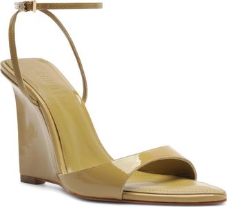 Schutz Elodie Ankle Strap Wedge Sandal in Ecru Olive at Nordstrom, Size 6.5