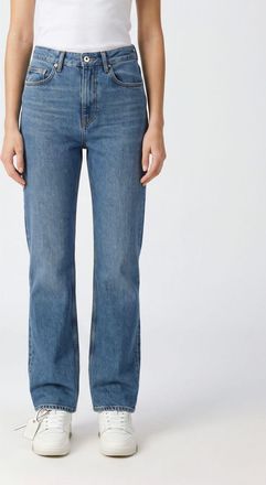 Off-white Jeans Venus slim fit in denim di cotone a vita media con orlo dritto