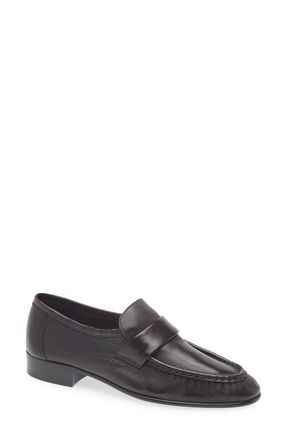 The Row Soft Loafer in Dark Brown at Nordstrom, Size 9.5Us