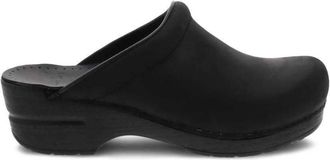 Dansko Womens Sonja Clog Shoes In Oiled Leather Black