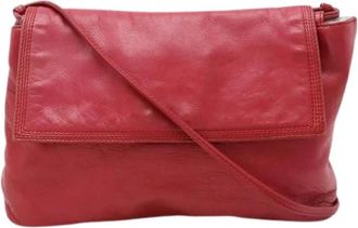 Loewe Pre-owned Cross Body Bags, female, Red, Size: ONE SIZE Pre-owned Leather Shoulder Bag