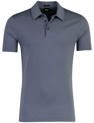 HUGO BOSS Poloshirt BOSS Black jersey blauw slim fit