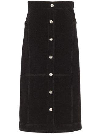 Barrie high-waisted midi skirt - Black