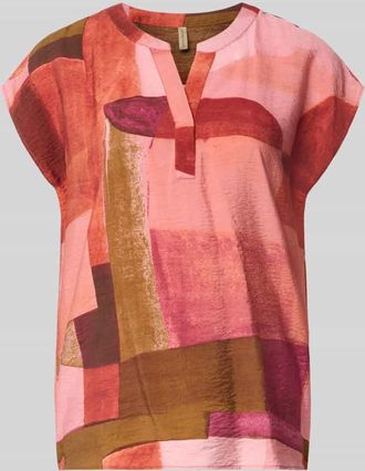 Soyaconcept Regular Fit Bluse aus Viskose-Mix Modell Catania in Rosa Melange, Gr&ouml;&szlig;e XXL