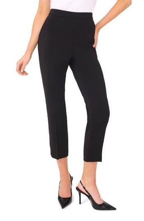 Halogen High Waist Ankle Straight Leg Pants in Rich Black at Nordstrom Rack, Size Small