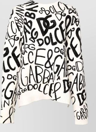 Dolce & Gabbana cashmere logo print pullover sweatshirt