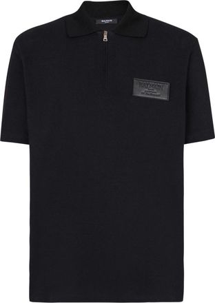 Balmain Black Short-sleeved Polo