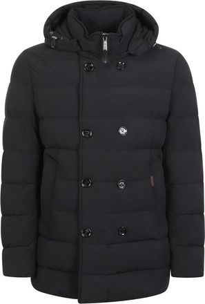 Moorer Florio Kn Jas - Heren - Jassen - Zwart - Maat: L Leer