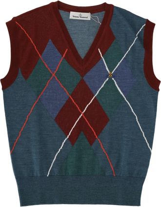 Vivienne Westwood Argyle Wool-Blend Sleeveless Vest
