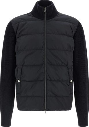 Herno Hybrid Jacket - Heren - Vesten - Blauw - 2XL - Wol - Truien & Vesten