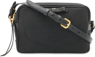 Prada Pre-owned Logo Jacquard Canvas Leather Shoulder Bag - Dames - Vintage Schoudertas - Zwart - ONE Size - Leer - Vintage
