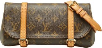 Louis Vuitton Brown Pvc Leather Pochette Sling Bag (Pre-Owned)