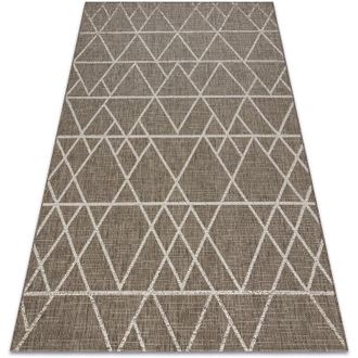 RugsX Carpet sizal floorlux 20508 taupe / champagne triangles beige 200x290 cm