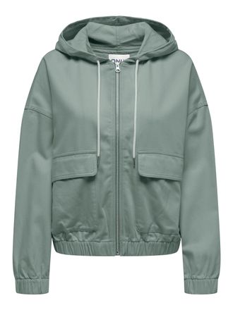 Only Parka ONLY ONLKENZIE-SOFT LIFE L/S JACKET CC PNT, Damen, Gr. XL, jadeite, Web, Obermaterial: 70% Lyocell, 30% Baumwolle, unifarben, regular fit normal