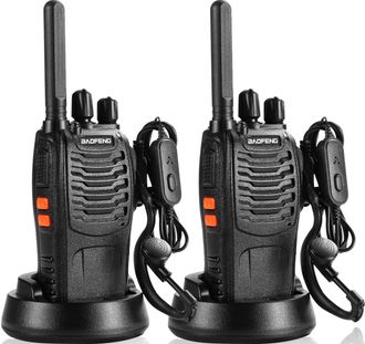 OEM Walkie Talkie Professionale Bf-88x, Radio Bidirezionale A Lungo Raggio A 16 Canali Con Caricabatterie Usb E Auricolare, Ideale Per Il Gioco Dei Bambin