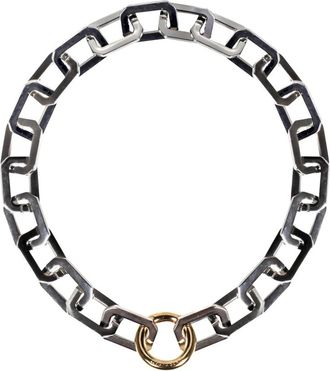Liviana Conti Accessoires, Dames, Grijs, ONE Size, Metalen Choker Ketting met Ronde Sluiting