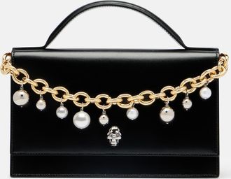 Alexander McQueen Borsa Skull Small in pelle con cristalli
