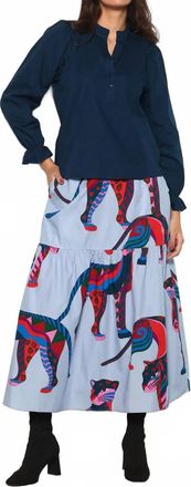 Maude Ada Skirt In Azure Safari