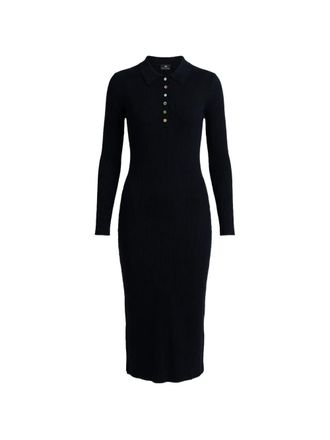 Paul Smith Midi-jurk met knopen - Zwart