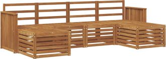 vidaXL Conjunto De Sof&aacute;s De Exterior 6 Uds. Natural Vidaxl