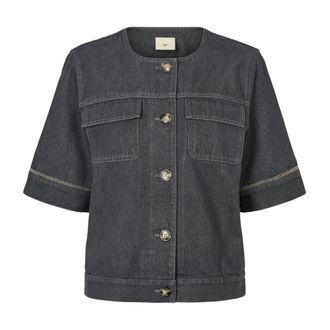 Julie Fagerholt - Heartmade Denim Jacket - - Jackets - Donna - Nero - XL
