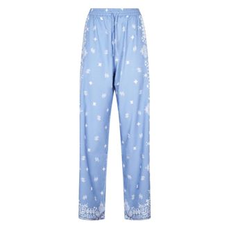 MC2 Saint Barth Wide Trousers, female, Blue, Size: XS/S Ikaria Wide Trousers