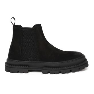 Giuliano Galiano Schoenen, Heren, Zwart, 46 EU, Suède, Zwarte Suède Platte Schoenen Elastische Sluiting