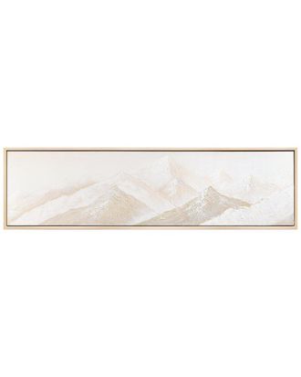 Empire Art Direct Panoramic Peaks Heavily Textured Hand-Painted Framed Canvas Wall Art