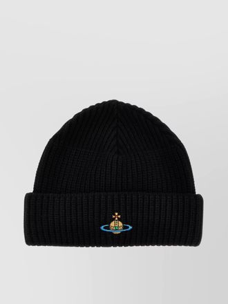 Vivienne Westwood chunky knit logo beanie