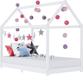 vidaXL Vidaxl - Estructura De Cama Infantil Madera Maciza Pino Blanco 90x200 Cm