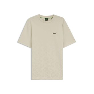 BOSS Cotton-piqu&eacute; T-shirt with all-over print