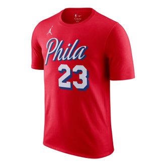 Nike x LeBron James Philadelphia 76ers NBA Essential T-Shirt University Red DV5790-670