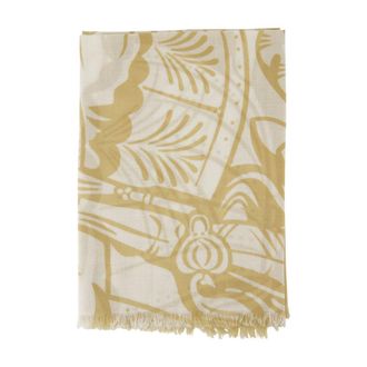 Burberry Wool with Shell Embroidered Detail Scarf - Beige