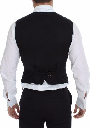 Dolce & Gabbana Cotton-Linen Blend Vest - Black