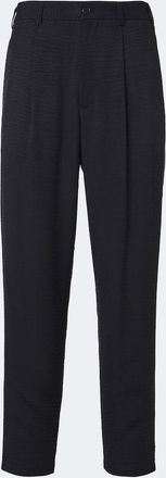 Giorgio Armani Pantalones rectos de jacquard plisados