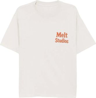 Melt T-shirt in cotone con logo - Toni neutri