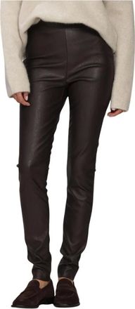 Knit-ted Amberly Legging - Dames - Broeken - Bruin - Maat: XS Leer