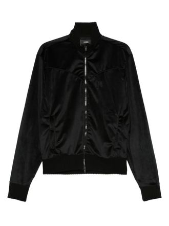 Amiri velour zip-up jacket - men - Fabric - M - Black