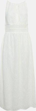 M Missoni White Patterned Knit Sleeveless Long Dress