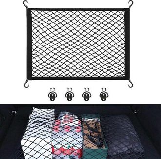 OEM Red Portaequipajes Para Maletero - Red Para Coche - Transporte De Objetos - Muy El&aacute;stica - 80x60 Cm
