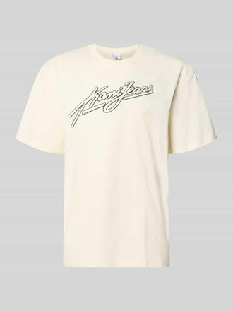 Karl Kani Oversized T-Shirt mit Logo-Stitching in Weiss, Gr&ouml;&szlig;e XXL