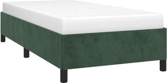 vidaXL Estructura cama sin colchón terciopelo verde oscuro 100x200 cm Vidaxl